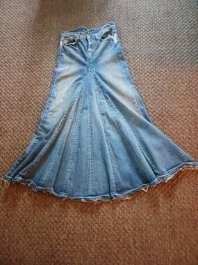 7 For All Mankind Vintage Denim Mermaid Maxi Skirt